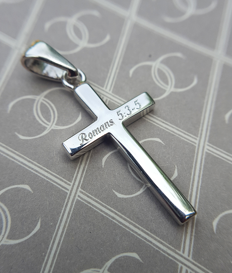 Sterling Silver Classic Plain Cross Necklace