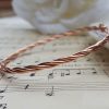 9ct Rose Gold Twisted Tube Bangle