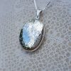 Large Sterling Silver Engraved Oval Locket Necklace