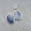 Large Sterling Silver Engraved Oval Locket Necklace