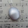 Large Sterling Silver Engraved Oval Locket Necklace
