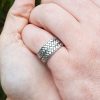 Men's Sterling Silver Herringbone Ring