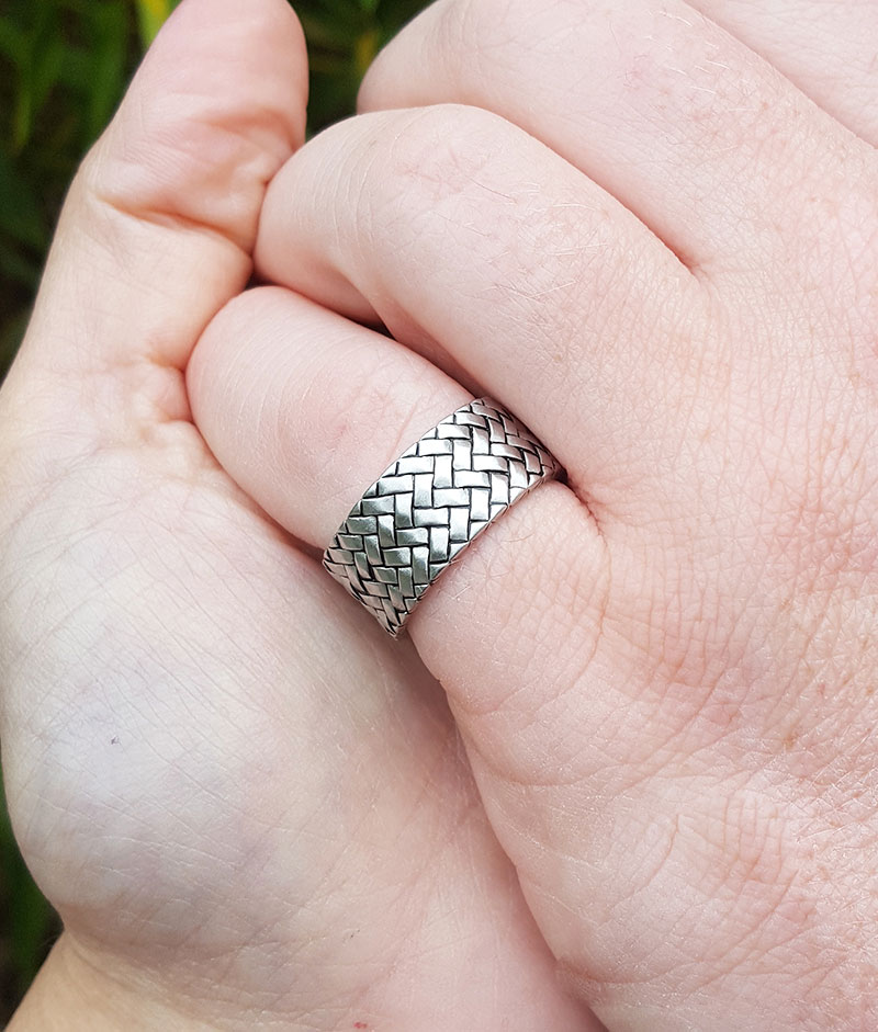 Silver sales mesh ring