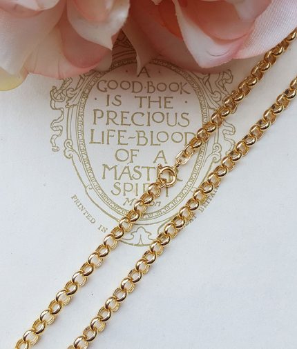 Chunky 9ct Yellow Gold 4.6mm Belcher Chain Necklace 20" 24"