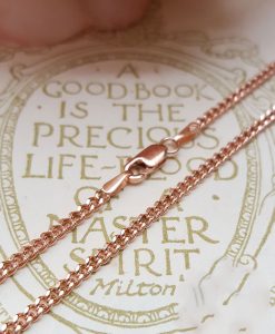 9ct Rose Gold 2mm Curb Chain Necklace 18" 20" 22"