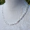 Men's Chunky 6mm Sterling Silver Figaro Chain Necklace 20" 22"