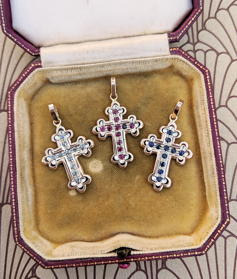 rose gold orthodox cross