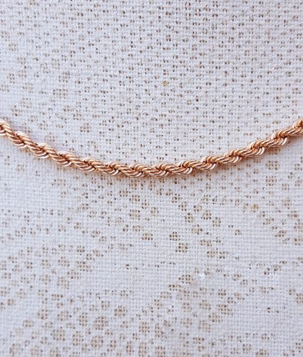 Rose gold rope sales chain 24 inch