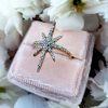 North Star ring with CZ stones in 9ct yellow gold