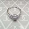 9ct White Gold Diamond Cluster & Shoulder Ring