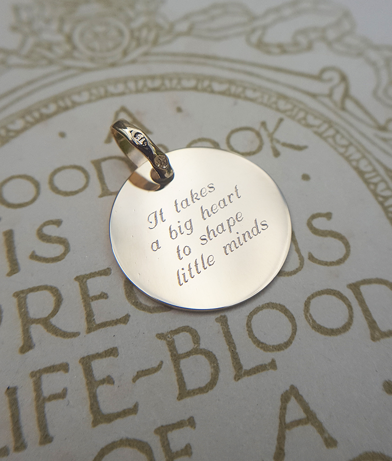 Personalised Solid 9ct Gold Disc Necklace (Yellow, White or Rose)