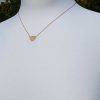 Personalised 9ct Yellow or Rose Gold Miniature Heart Tag Necklace