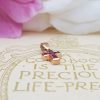 Delicate 9ct Rose Gold Ruby Vintage Inspired Cross Necklace