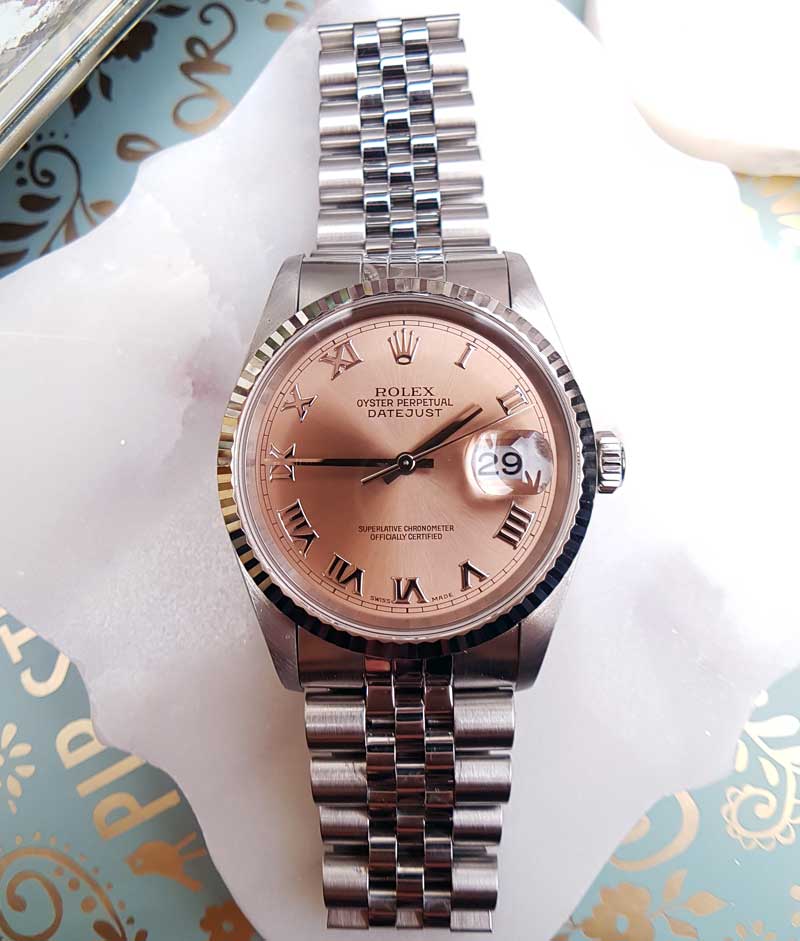 rolex datejust 36 pre owned