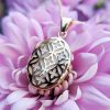9ct Yellow Gold Openwork Oval Locket Necklace
