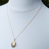 9ct Yellow Gold Openwork Oval Locket Necklace