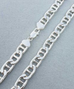 Sterling silver heavy anchor chain for men