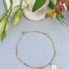 Personalised Ladies 9ct Yellow Gold Disc Charm Bracelet 7.5''