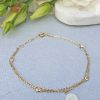 Personalised Ladies 9ct Yellow Gold Disc Charm Bracelet 7.5''