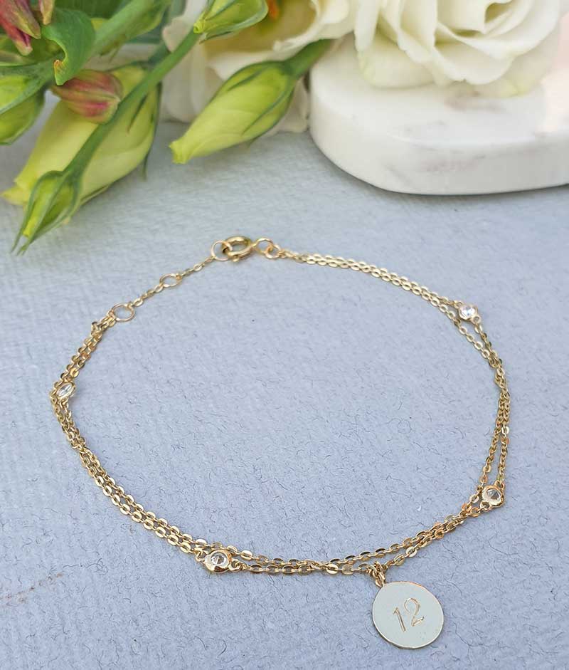 Gold clearance bracelet personalised
