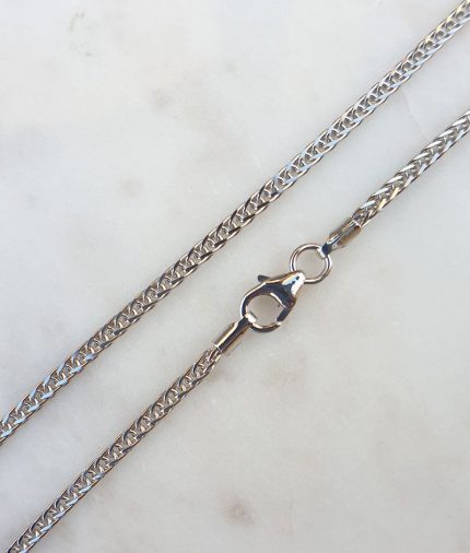 White gold discount spiga chain