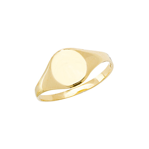 Delicate Monogrammed Signet Ring 7.8mm Solid 9ct Yellow Gold