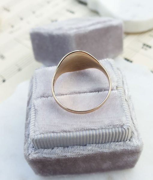 Solid 9ct Yellow Gold Signet Ring Personalised engraved