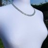 Unisex Sterling Silver 1.2cm Square Curb Chain Necklace 20″-28″