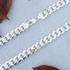 Sterling silve rheavy 1.2cm wide curb chain