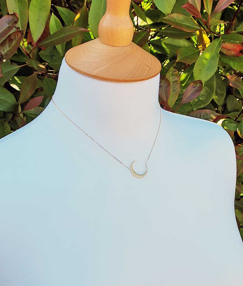 Simple sales moon necklace