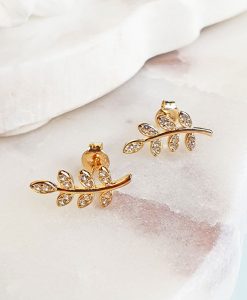 Delicate 9ct Yellow Gold nature inspired Earrings