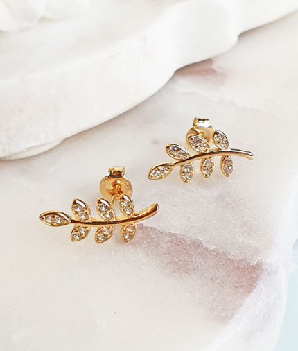 Delicate 9ct Yellow Gold nature inspired Earrings