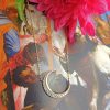 MISTIC 9CT YELLOW GOLD CRESCENT MOON NECKLACE WITH CUB ZIRCONIA