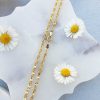 9ct yellow mariner anchor style anklet 9''