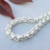 sterling silver rolo links necklace
