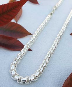 sterling silver rolo links necklace