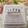 14ct Yellow Gold Half Eternity Stack Ring: Ruby, Emerald or Sapphire