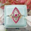 14ct Antique Inspired Marquise Ruby Ring