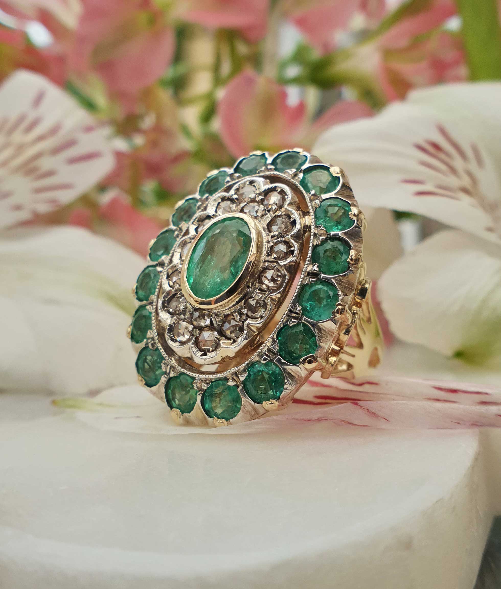 Diamond emerald rings store