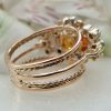 Vintage Natural 2cts Sapphire 14ct Yellow Gold Sapphire Ring with Diamond