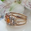 Vintage Natural 2cts Sapphire 14ct Yellow Gold Sapphire Ring with Diamond