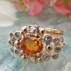 Vintage Natural 2cts Sapphire 14ct Yellow Gold Sapphire Ring with Diamond