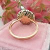 Elegant 14ct Yellow Gold Diamond and Freshwater Pearl Cocktail Dress Ring