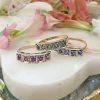 14ct Yellow Gold Half Eternity Stack Ring: Ruby, Emerald or Sapphire