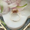 Victorian Inspired 14ct Yellow Gold Opal & Ruby Flower Ring