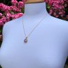 Vintage inspired floral shaped 14ct yellow gold Ruby and Opal Pendant
