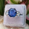 118ct White Gold Sapphire and Diamond trilogy ring