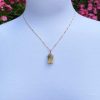 Nature inspired 14ct Yellow Gold Diamond and iredescent Opal necklace