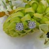 18ct White Gold Dainty Flower Shaped Diamond Earrings