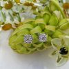 18ct White Gold Dainty Flower Shaped Diamond Earrings